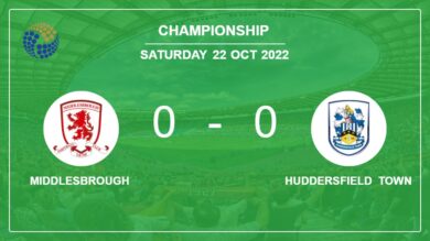 Championship: Middlesbrough draws 0-0 with Huddersfield Town on Saturday