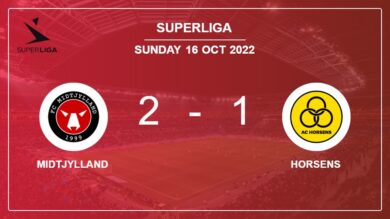 Superliga: Midtjylland snatches a 2-1 win against Horsens 2-1