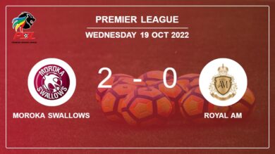 Premier League: Moroka Swallows defeats Royal AM 2-0 on Wednesday