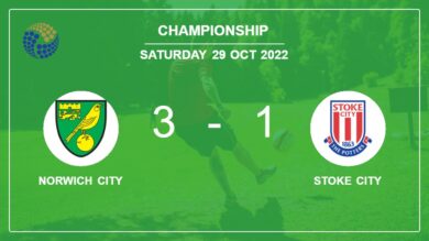 Championship: Norwich City tops Stoke City 3-1