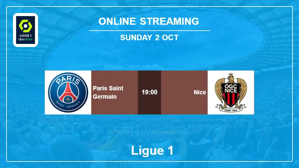 Paris-Saint-Germain-vs-Nice online streaming info 2022-10-02 matche