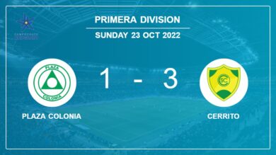 Primera Division: Cerrito prevails over Plaza Colonia 3-1