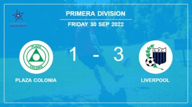 Primera Division: Liverpool beats Plaza Colonia 3-1