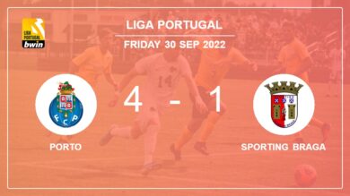 Liga Portugal: Porto estinguishes Sporting Braga 4-1 with an outstanding performance