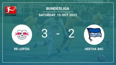 Bundesliga: RB Leipzig beats Hertha BSC 3-2