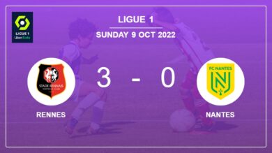 Ligue 1: Rennes overcomes Nantes 3-0