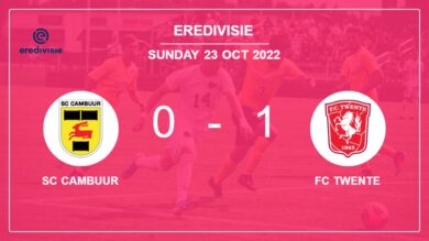 FC Twente 1-0 SC Cambuur: overcomes 1-0 with a late goal scored by R. van