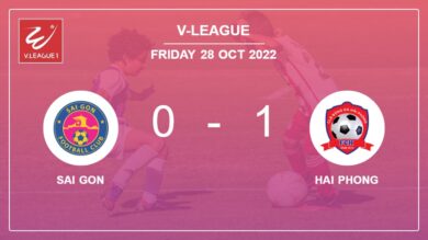 Hai Phong 1-0 Sai Gon: overcomes 1-0 with a goal scored by R. Gordon