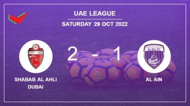 Uae League: Shabab Al Ahli Dubai recovers a 0-1 deficit to best Al Ain 2-1