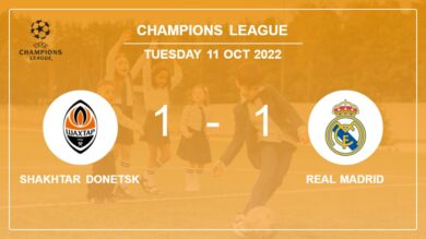 Champions League: Real Madrid clutches a draw versus Shakhtar Donetsk