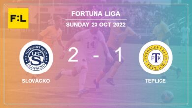 Fortuna Liga: Slovácko recovers a 0-1 deficit to prevail over Teplice 2-1