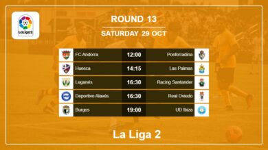Round 13: La Liga 2 H2H, Predictions 29th October