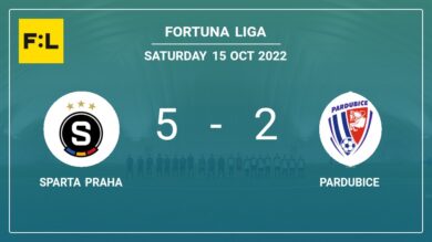Fortuna Liga: Sparta Praha destroys Pardubice 5-2 with a great performance