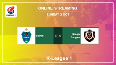 Suwon vs. Sangju Sangmu on online stream K-League 1 2022
