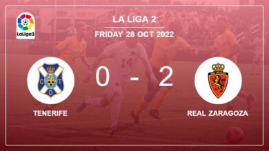 La Liga 2: V. Vada scores a double to give a 2-0 win to Real Zaragoza over Tenerife