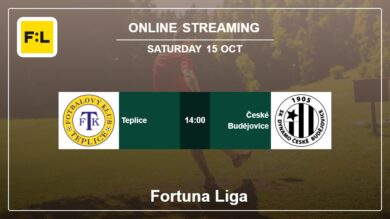 Round 12: Teplice vs. České Budějovice Fortuna Liga on online stream