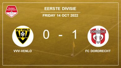 FC Dordrecht 1-0 VVV-Venlo: tops 1-0 with a goal scored by A. Balde