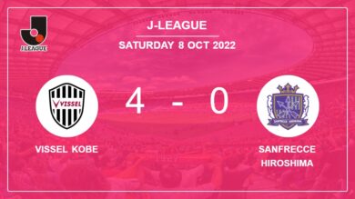 J-League: Vissel Kobe estinguishes Sanfrecce Hiroshima 4-0 with a great performance