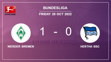 Werder Bremen 1-0 Hertha BSC: tops 1-0 with a late goal scored by N. Fullkrug