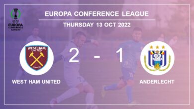 Europa Conference League: West Ham United steals a 2-1 win against Anderlecht 2-1
