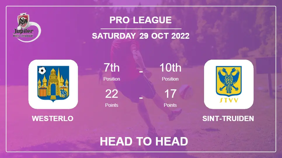 Head to Head stats Westerlo vs Sint-Truiden: Prediction, Odds - 29-10-2022 - Pro League