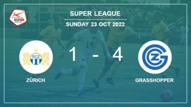 Super League: Grasshopper tops Zürich 4-1