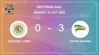 Ekstraklasa: Lechia Gdańsk tops Zagłębie Lubin 3-0