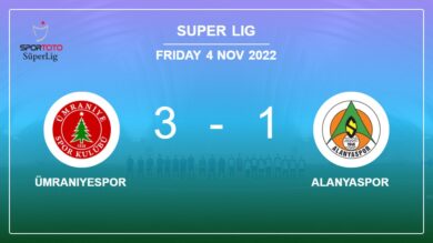 Super Lig: Ümraniyespor demolishes Alanyaspor 3-1 with 2 goals from U. Nayir