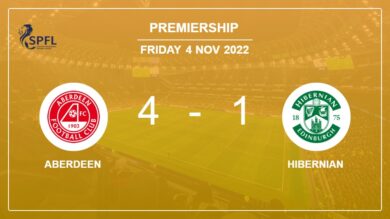 Premiership: Aberdeen wipes out Hibernian 4-1 with a superb match
