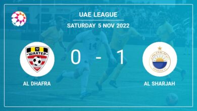 Al Sharjah 1-0 Al Dhafra: conquers 1-0 with a late goal scored by Caio