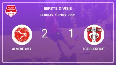 Eerste Divisie: Almere City seizes a 2-1 win against FC Dordrecht 2-1