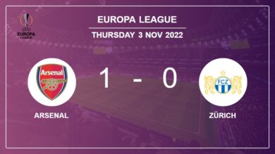 Arsenal 1-0 Zürich: tops 1-0 with a goal scored by K. Tierney