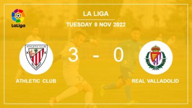 La Liga: Athletic Club defeats Real Valladolid 3-0