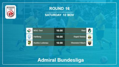 Round 16: Admiral Bundesliga H2H, Predictions 12th November