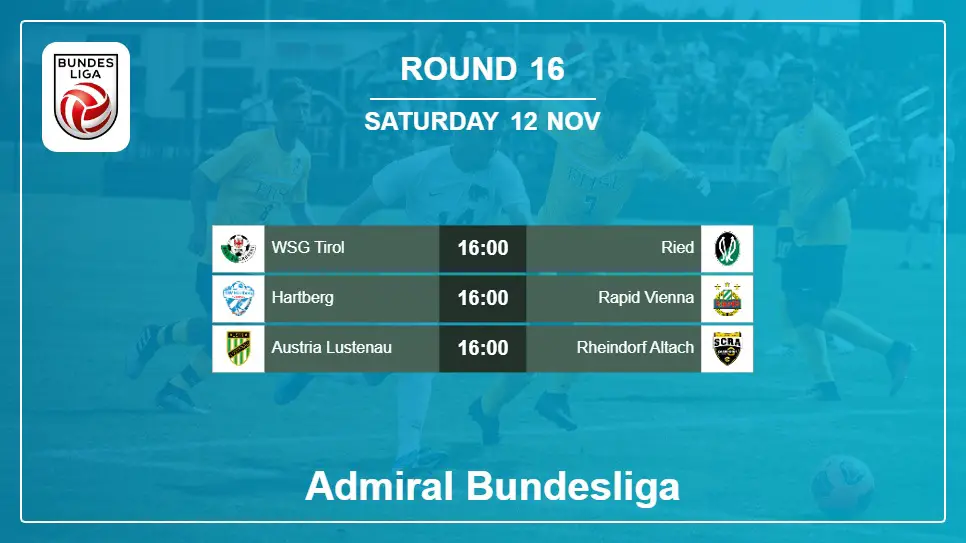 Austria Admiral Bundesliga 2022-2023 Round-16 2022-11-12 matches