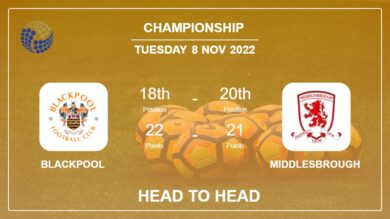 Head to Head Blackpool vs Middlesbrough | Prediction, Odds – 08-11-2022 – Championship