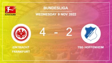 Bundesliga: Eintracht Frankfurt tops TSG Hoffenheim 4-2