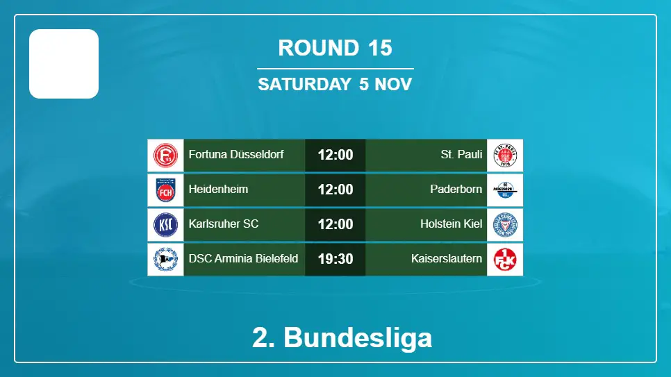 Germany 2. Bundesliga 2022-2023 Round-15 2022-11-05 matches