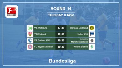 Bundesliga 2022-2023 H2H, Predictions: Round 14 8th November