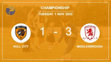 Championship: Middlesbrough prevails over Hull City 3-1