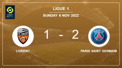 Ligue 1: Paris Saint Germain overcomes Lorient 2-1