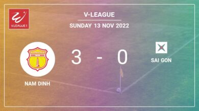 V-League: Nam Dinh demolishes Sai Gon with 3 goals from R. Dias