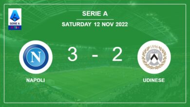 Serie A: Napoli defeats Udinese 3-2