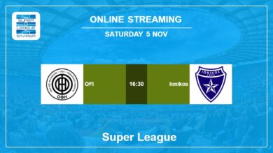 How to watch OFI vs. Ionikos on live stream and at what time