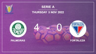 Serie A: Palmeiras demolishes Fortaleza 4-0 with an outstanding performance