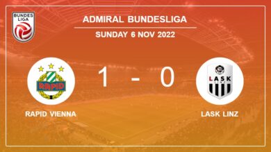 Rapid Vienna 1-0 LASK Linz: overcomes 1-0 with a goal scored by G. Burgstaller