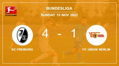 Bundesliga: SC Freiburg obliterates FC Union Berlin 4-1 with a superb performance