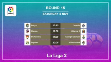 La Liga 2 2022-2023 H2H, Predictions: Round 15 5th November