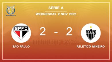 Serie A: São Paulo and Atlético Mineiro draw 2-2 on Tuesday