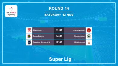 Round 14: Super Lig H2H, Predictions 12th November
